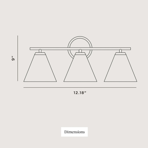 Avec Collection 3-Light Bath Vanity Light - Picture 6 of 15